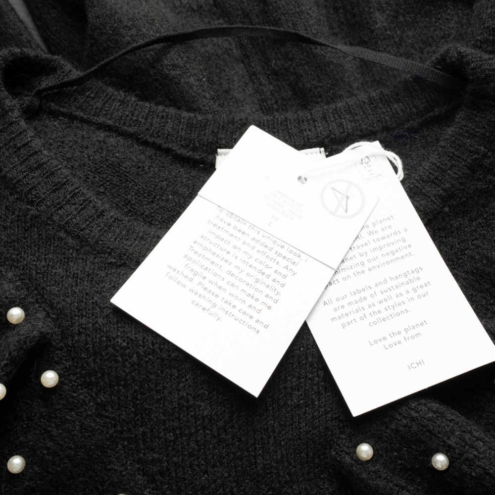 ICHI - Pearl Embellished Ruffle Sweater‎ - Picture 9 of 13